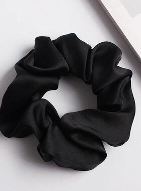 Newest Korean Woman Elegant Silk Elastics Hair Band Solid Co