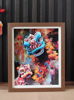 20新年国潮乔迁装饰开业招财电视柜茶桌摆件非遗剪纸手工立体画