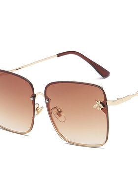 Luxury Sunglasses for Women Men Retro Metal Grandient Shades