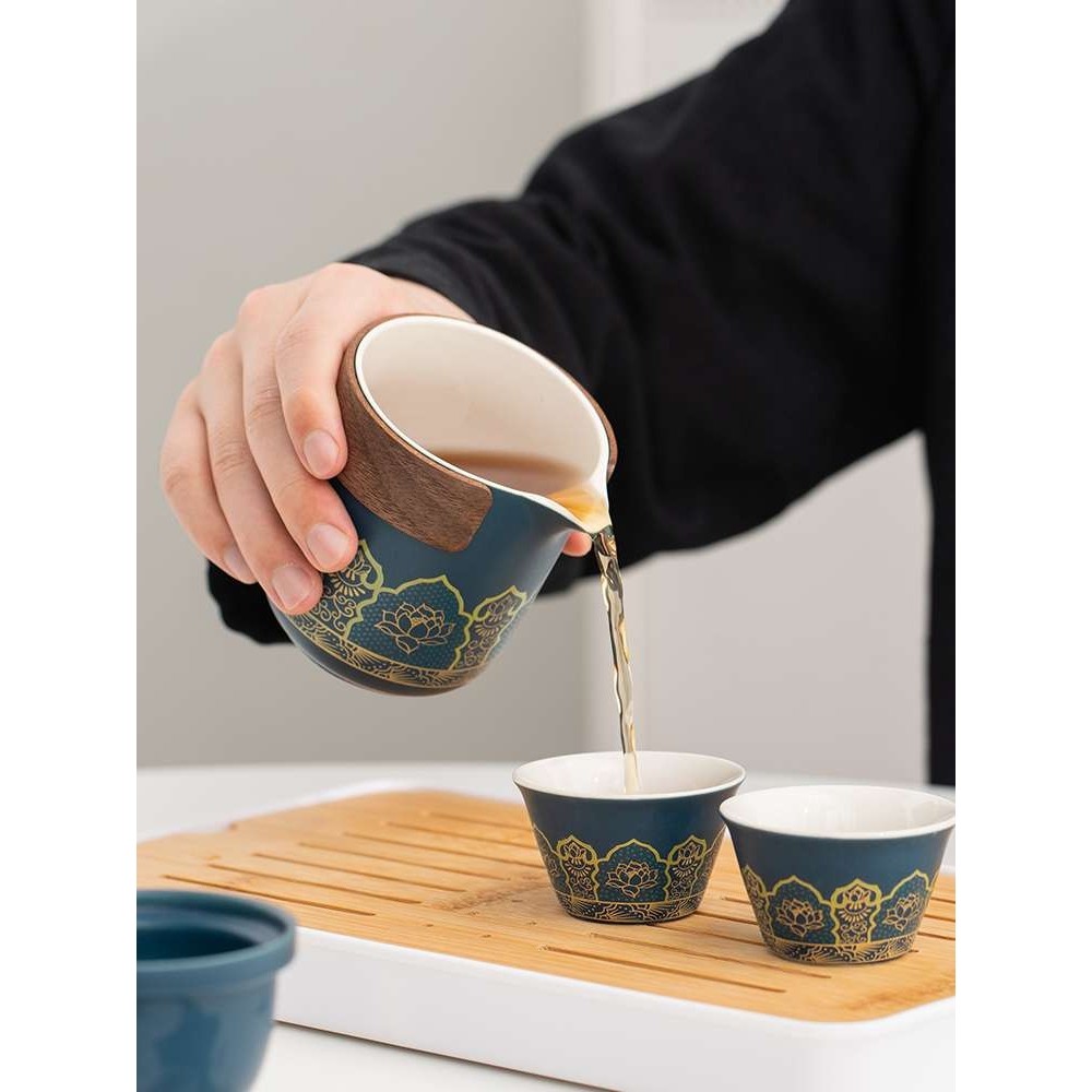 便携式旅行茶具小套装户外露营功夫快客杯一壶四杯泡茶壶喝茶装备,淘宝优惠券,粉丝福利购,淘宝优惠卷