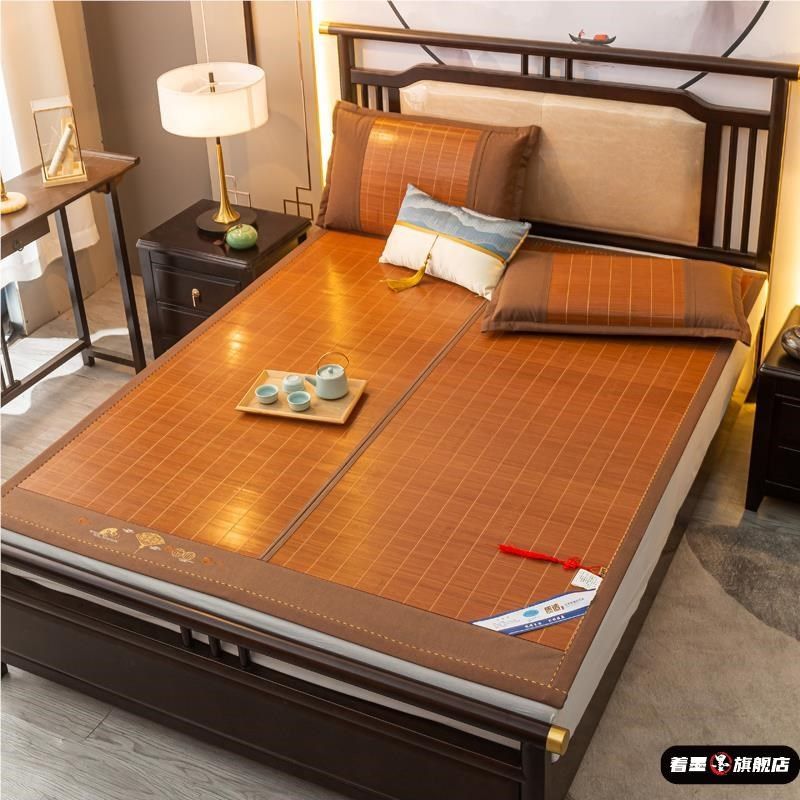 可裸睡夏季凉席学生宿舍单人席子1.8米可折叠冬夏两用冰丝席1.5m,淘宝优惠券,粉丝福利购,淘宝优惠卷