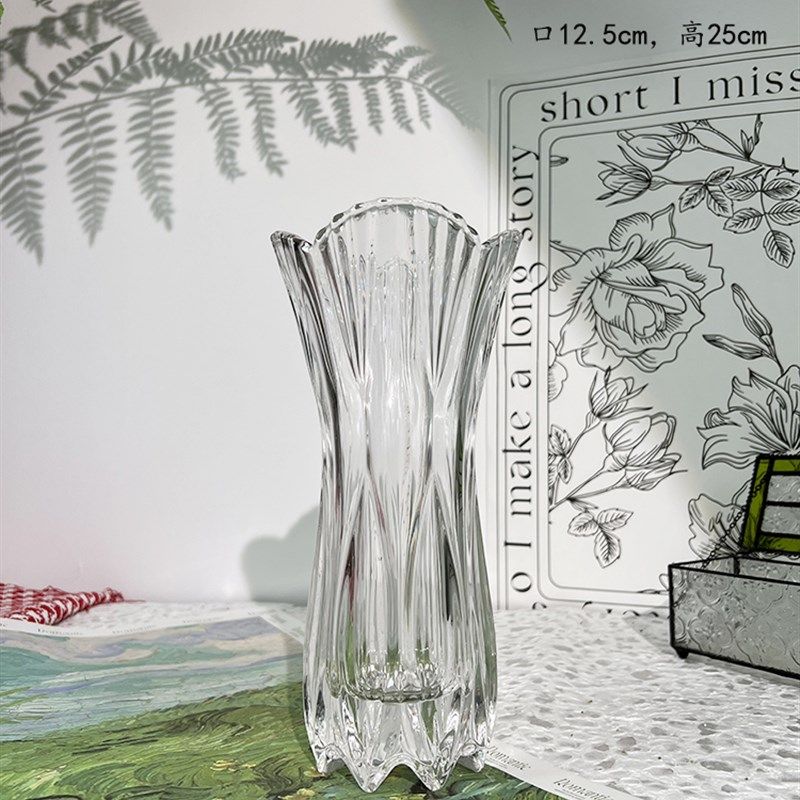 法式不规则扭曲腰鼓蝴蝶结报纸水晶加厚玻璃花瓶玫瑰康乃馨富贵竹,淘宝优惠券,粉丝福利购,淘宝优惠卷