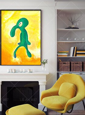 Bold And Brash Gallery Art  Painting Poster Squidward Wall A