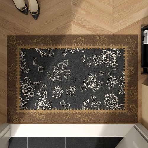 美拉德中古复古风入户门丝圈地垫202新款法式高级感进门入宅地毯 - 图1