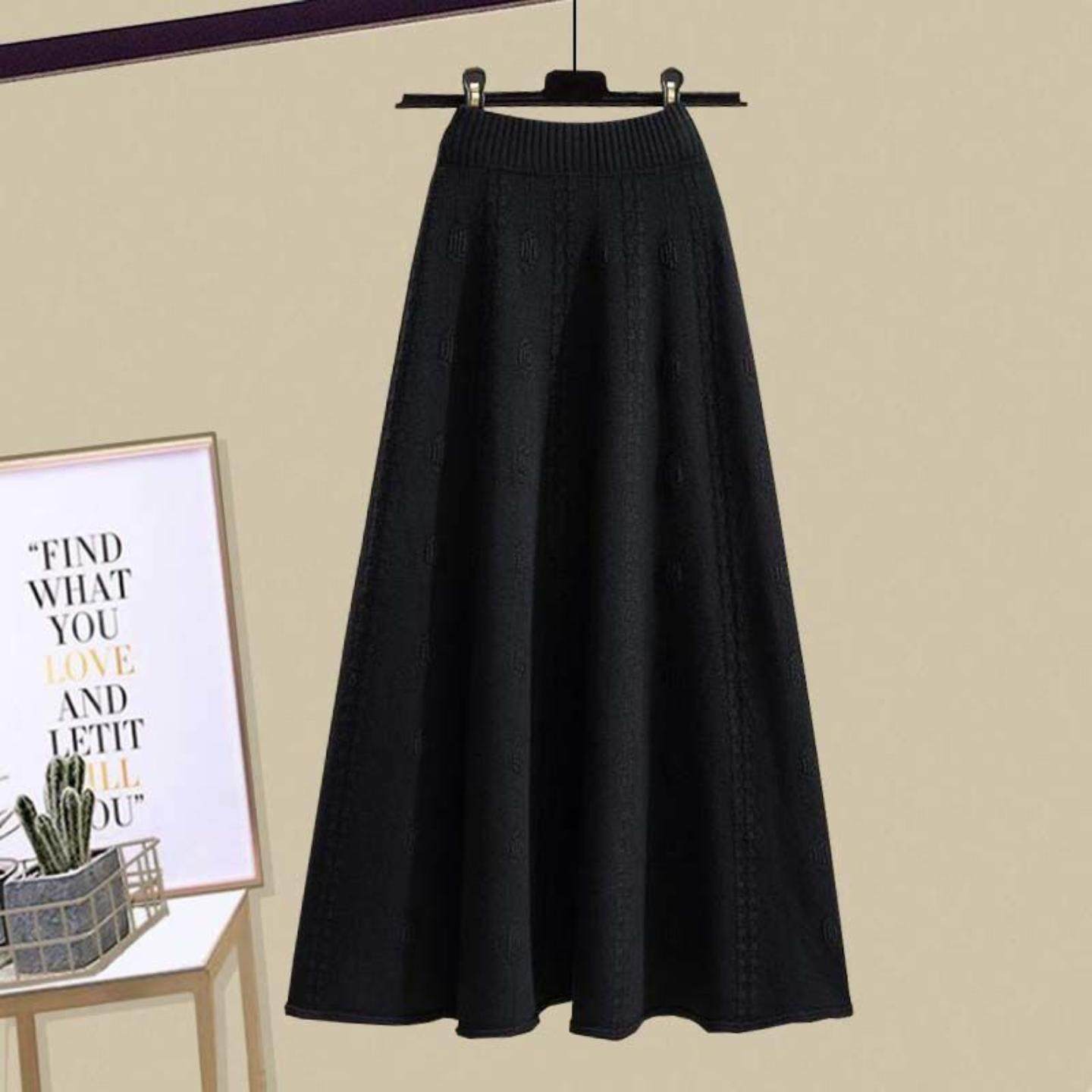 大码女装冬季套装女2025新款显瘦假两件针织毛衣半身裙两件套减龄,淘宝优惠券,粉丝福利购,淘宝优惠卷