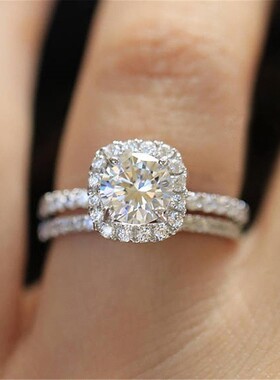 Diamond ring set ladies women engagement ring