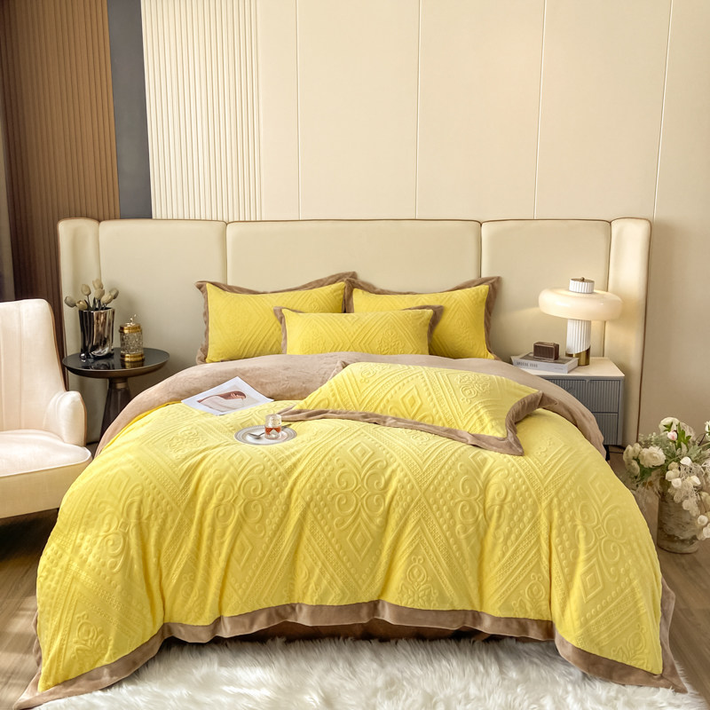 四件加绒加厚防静电防蟎速热被牀单欧式风亲肤柔软保暖,淘宝优惠券,粉丝福利购,淘宝优惠卷