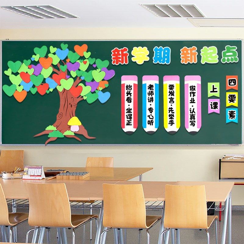 一年级黑板报装饰墙贴小学新学期主题班级公约教室布置环创文化墙,淘宝优惠券,粉丝福利购,淘宝优惠卷
