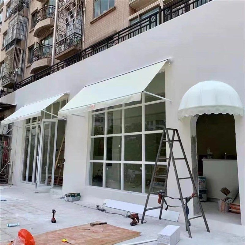 厂家定做欧式曲臂式伸缩雨棚咖啡店门头摆臂遮阳篷固定棚曲遮雨蓬,淘宝优惠券,粉丝福利购,淘宝优惠卷