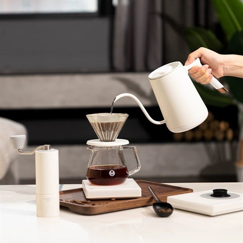 泰摩 进阶型家用手冲咖啡壶套装礼盒 温控手冲煮磨豆机电子秤滤杯,淘宝优惠券,粉丝福利购,淘宝优惠卷