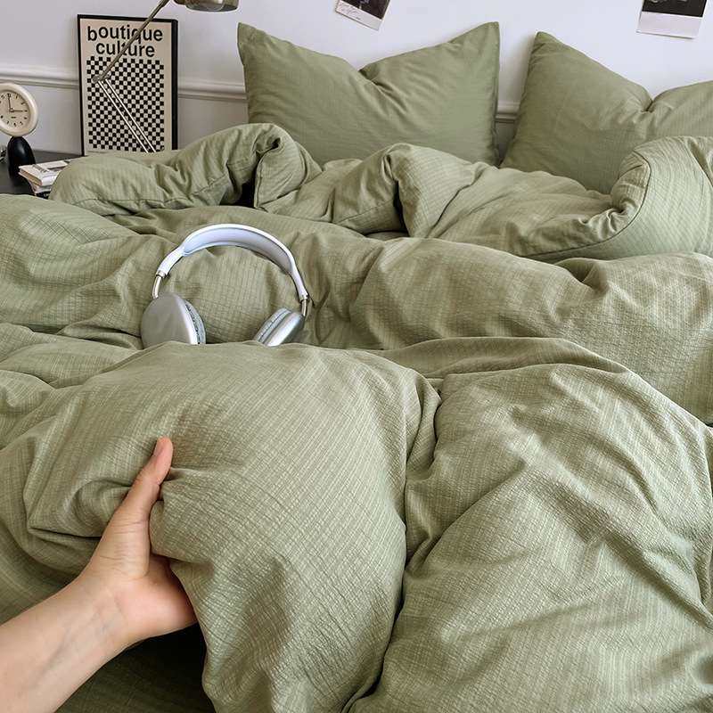 A类母婴超柔软云感棉双层纱四件套纯色床单被套宿舍三件套床笠款,淘宝优惠券,粉丝福利购,淘宝优惠卷