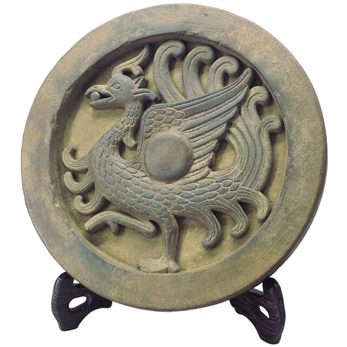 汉代朱雀瓦当古典客厅桌面古董仿古工艺品老物件办公室装饰小摆件 - 图3