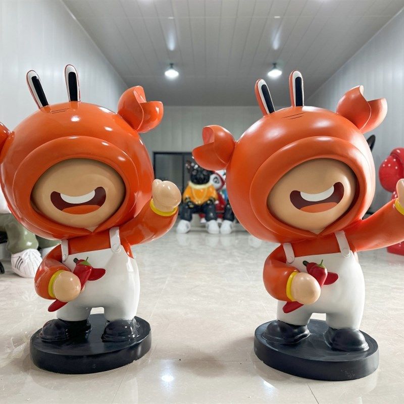 雕塑定制玻璃钢卡通螃蟹海鲜城商场餐厅店门口装饰打卡大摆件,淘宝优惠券,粉丝福利购,淘宝优惠卷