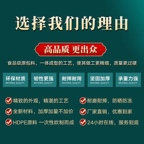 防老化食品级超大卧式塑料桶1T-5吨特厚储水吨桶水塔水罐带盖水箱 - 图1