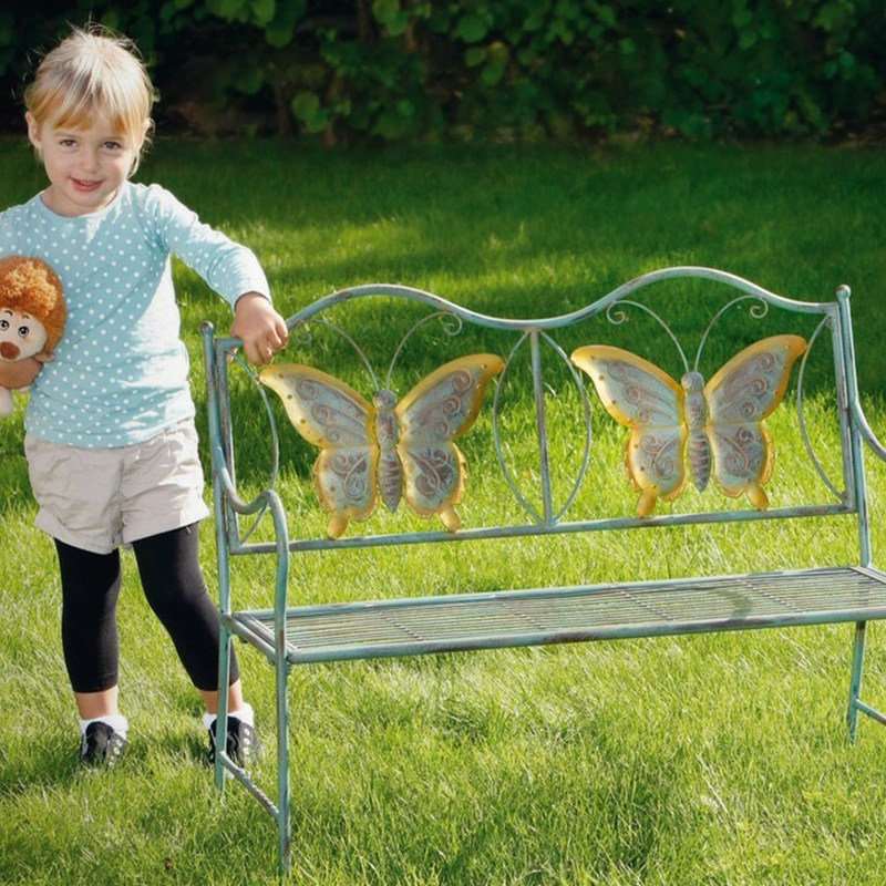 法式乡村做旧复古铁艺儿童花园椅小椅子复古做旧花架花托双人椅,淘宝优惠券,粉丝福利购,淘宝优惠卷