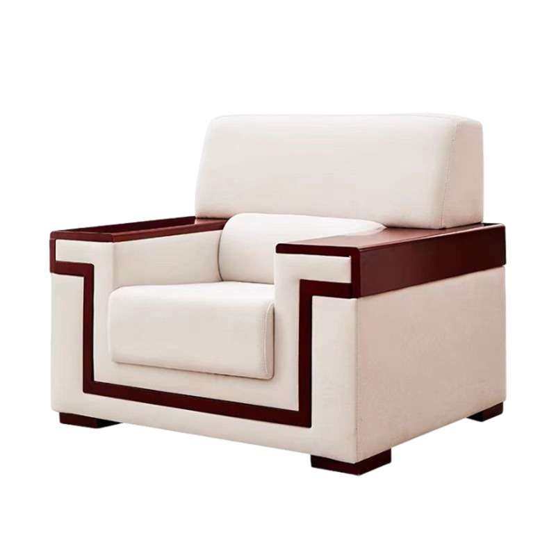 现代简约办公沙发商务接待新中式会客单人办公室布艺沙发茶几套装,淘宝优惠券,粉丝福利购,淘宝优惠卷