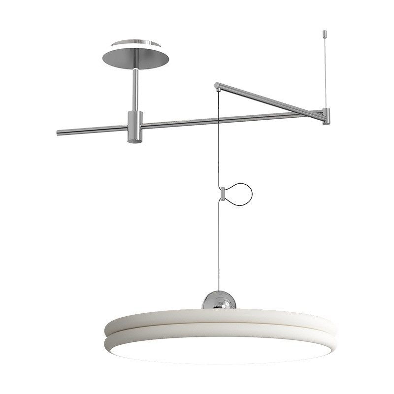 护眼飞碟餐厅吊灯包豪斯摇臂餐桌灯创意高级感奶油风全光谱餐厅灯,淘宝优惠券,粉丝福利购,淘宝优惠卷