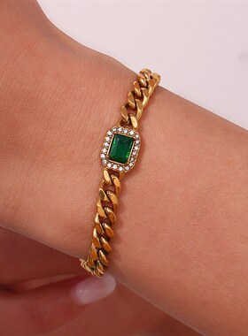 2023 New 3A Cubic Zirconia Chunky Cuban Chain Choker Necklac