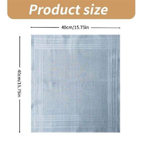 5PCS White Handkerchief Women Men High Absorbent Sweat - 图2