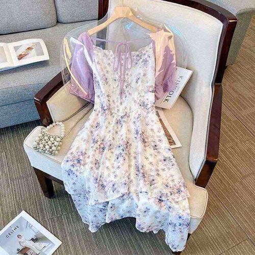 120-350kg large size womens fat sister short sleeve floral - 图1