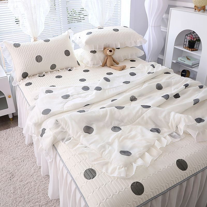 冰丝乳胶凉席夏凉被四件床裙款公主风女生夏天可水洗空调软席子,淘宝优惠券,粉丝福利购,淘宝优惠卷