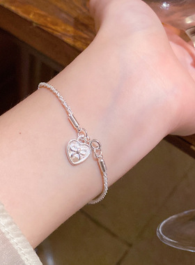 极简风波光粼粼爱心珍珠手链女高级感小众冷淡风手串轻奢时尚配饰