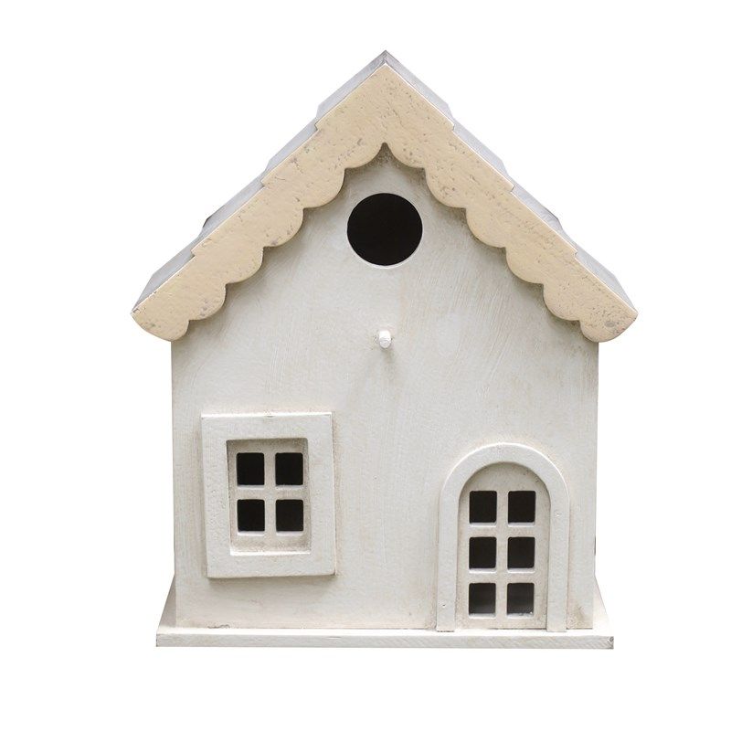 复古白色小房子木头鸟巢家居装饰鸟窝摆件花园杂货鸟屋庭院挂饰,淘宝优惠券,粉丝福利购,淘宝优惠卷