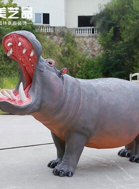 玻璃钢河大型动物雕塑马仿真园摆件户YSN外景区动物园公园林景观