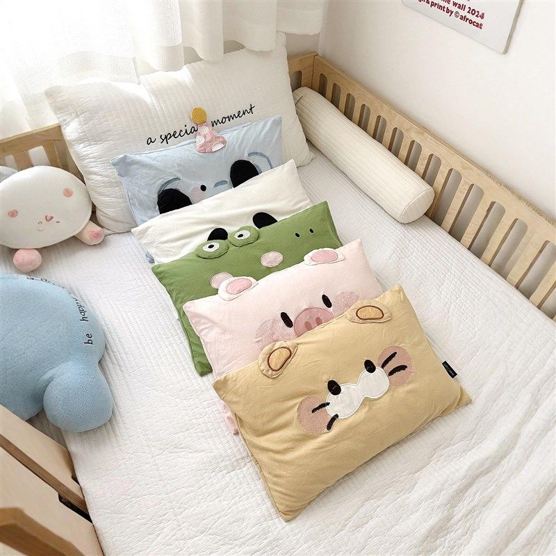 可爱全棉针织棉儿童枕枕头 30*幼儿园枕头罩宝宝枕皮87,淘宝优惠券,粉丝福利购,淘宝优惠卷