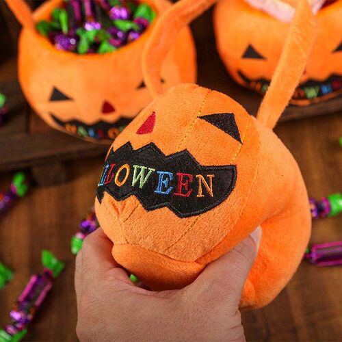 Halloween hand-held pumpkin bag costume prop万圣节手提南瓜袋 - 图1