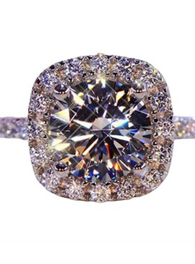 Moissanite Engagement Ring Carat Round Brilliant Diamond Squ