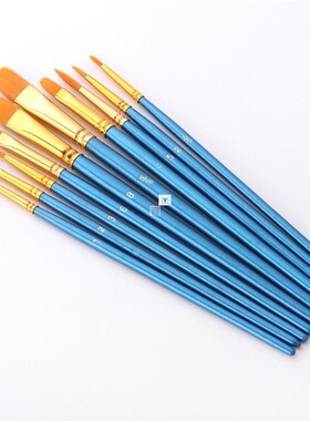 10Pcs/Set paint by numbers brushes Watercolor Gouache Paint