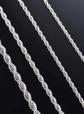 1 piece Steel Color Width 2mm2.5mm3mm4mm5mm6mm Rope Chain Ne