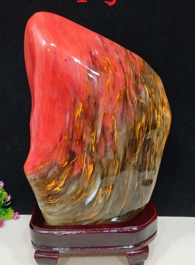 巴西琉璃七彩水晶石头收藏鸡血石原石观赏石奇石客厅桌面摆件