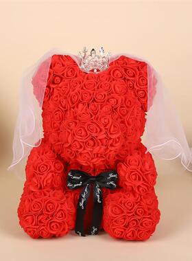 Eternal+Flower+Rose+Bear+Pe+Simulation+Flower+Bear+Foam+Bear