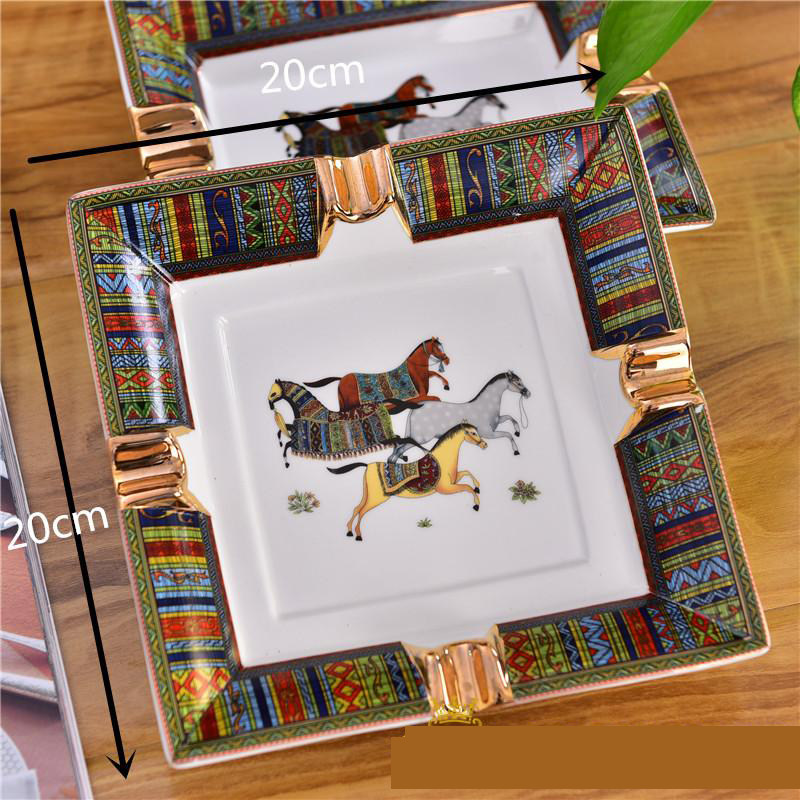 欧式陶瓷烟灰缸客厅茶几创意复古大号办公室KTV酒店雪茄爱马,淘宝优惠券,粉丝福利购,淘宝优惠卷