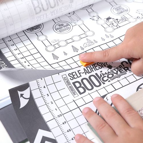 麦思考盒装滑刀卷透明包书皮环保0毒防水自粘8米10米适用尺寸任裁 - 图2