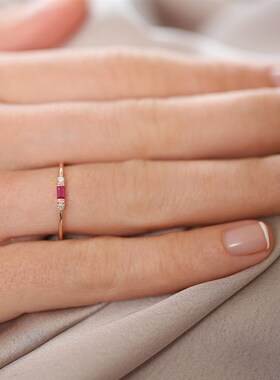 Thin Dainty Stacking Rings For Women Elegant Mini 3 Color Cr