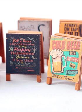 Mini Chalkboard Painting Christmas Halloween Day Miniature S