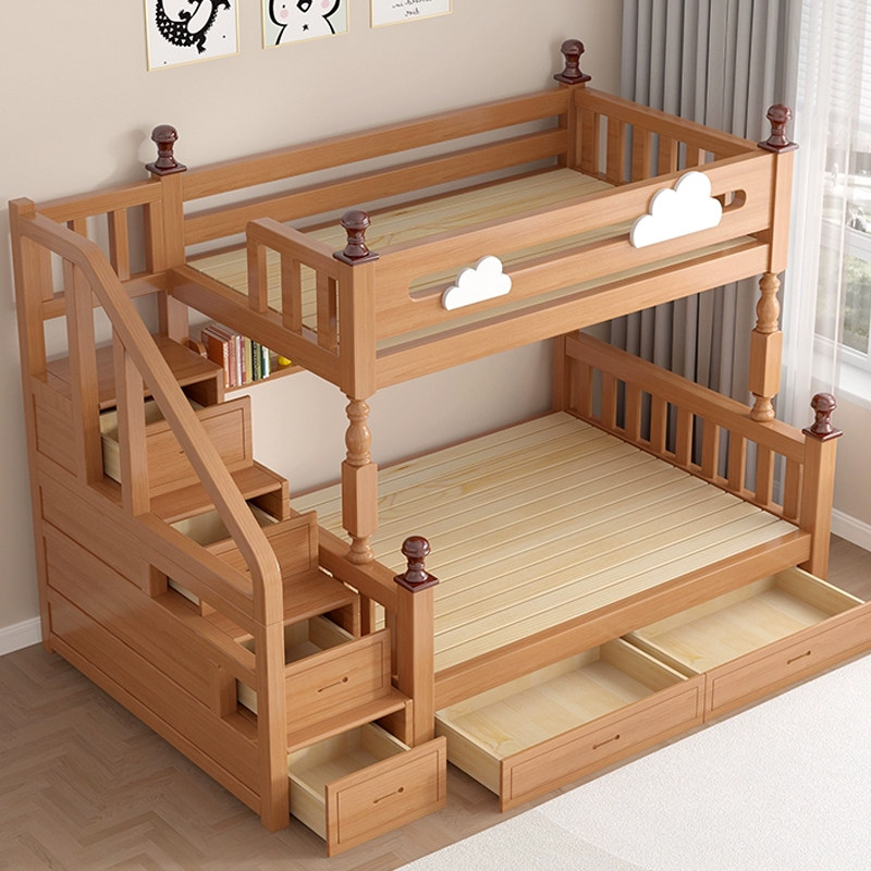 全实木上下双层床儿童床男孩女孩双人床橡胶木上下铺高低床子母床,淘宝优惠券,粉丝福利购,淘宝优惠卷