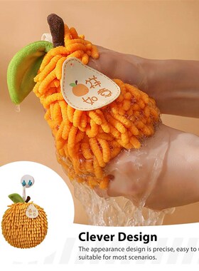 Cartoon Fruit Hand Towel Kitchen Quick Drying Cloth Hanging