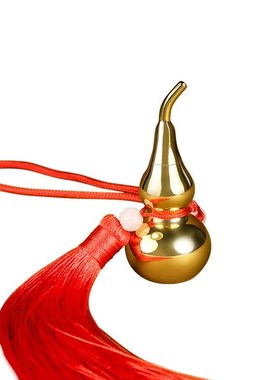 开口空心铜葫芦好运摆件挂件客厅摆件门口招财车载办公桌装饰品