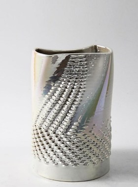 简约现代白色异型陶瓷花器摆件样板间售楼处客厅酒店装饰摆放