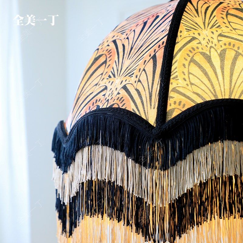 全美一丁 中古法式复古丝绒布艺流苏吊灯茶楼民宿餐厅卧室装饰灯,淘宝优惠券,粉丝福利购,淘宝优惠卷