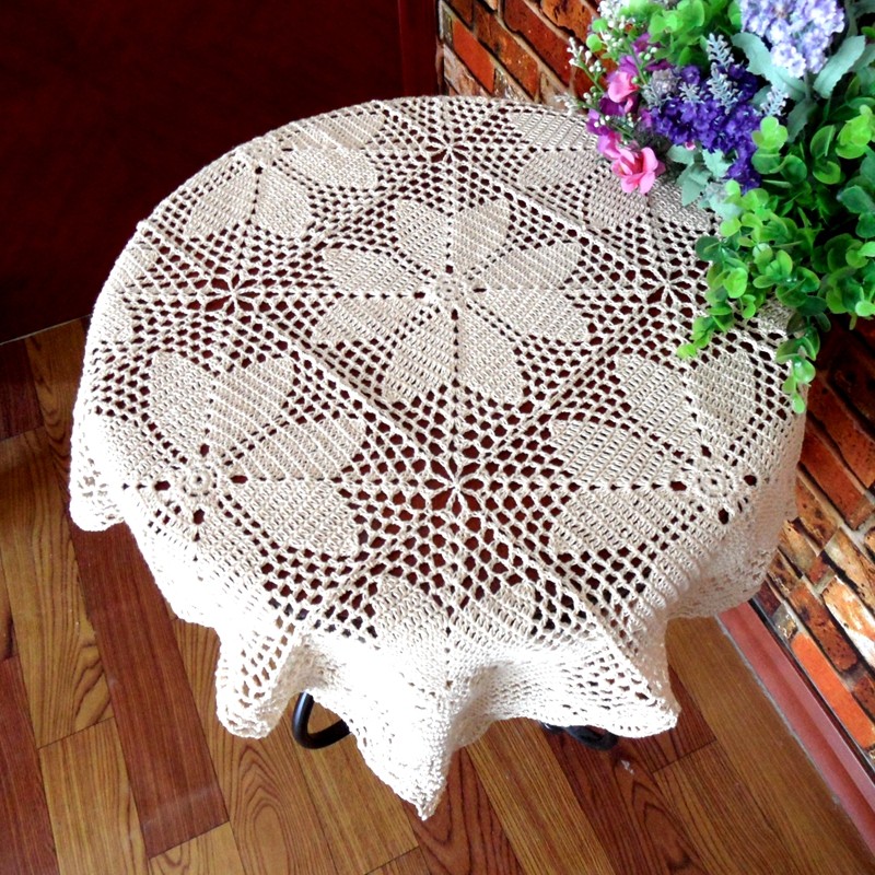 纯手工钩针勾花镂空编织桌布欧式蕾丝复古田园沙发盖巾正方形定制,淘宝优惠券,粉丝福利购,淘宝优惠卷