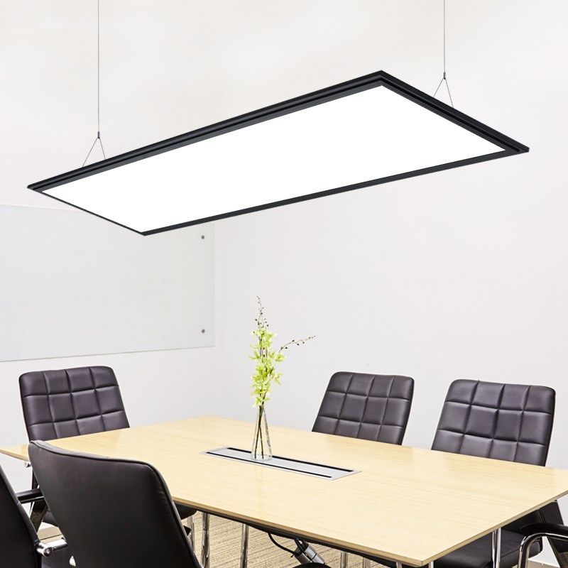 珊芸明装黑色LED平板灯 面板灯led集成吊顶灯办公吊灯具办公室灯,淘宝优惠券,粉丝福利购,淘宝优惠卷