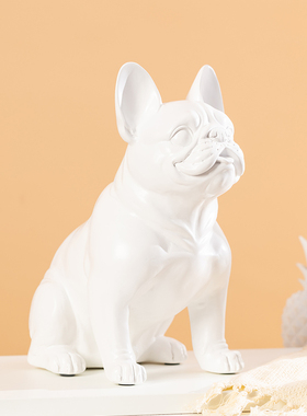 斗牛犬狗摆件家居客厅装饰狗创意礼品乔迁样板间店铺橱窗法斗狗模