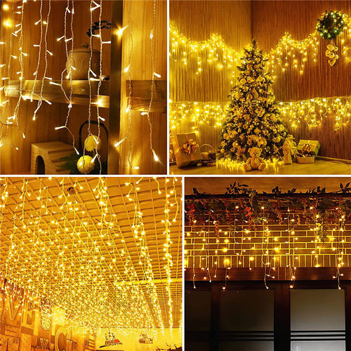 5M Christmas lights waterfall Outdoor LED Curtain String Lig - 图2