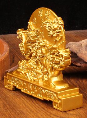 合金金色摆件福禄寿喜办公室书房桌面摆件装饰品富贵有余合金摆件