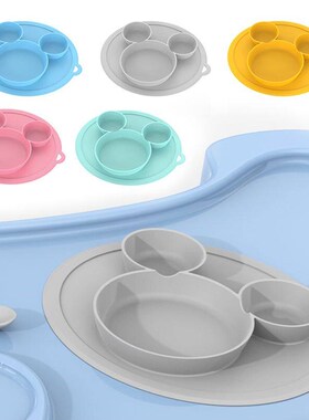 Plate for Kids with Silicone Baby Bowl Suction BPA Free Feed